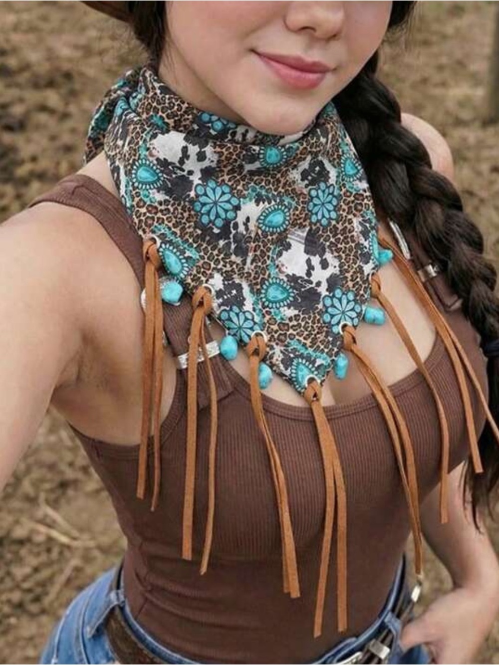 boho scarf S154 - Picture 5 of 6
